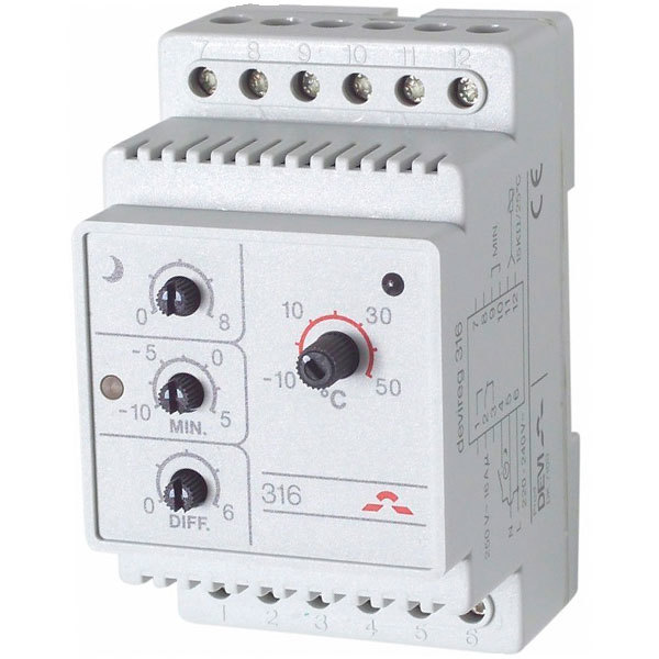 ДЕВИ DEVIreg D-316 (-10&deg;C-+50&deg;C) с датчиком на проводе терморегулятор для теплого пола