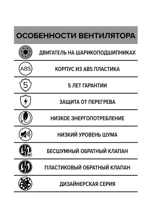 DiCiTi Breeze 5C matt black вытяжка для ванной диаметр 125 мм