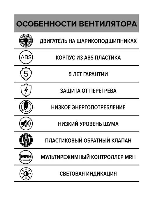 DiCiTi SLIM 4C MRH вытяжка для ванной диаметр 100 мм