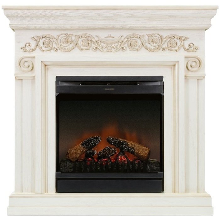 Dimplex Athena с очагом Gannon DF2010 (Слоновая кость с патиной) электрокамин с широким очагом 2D