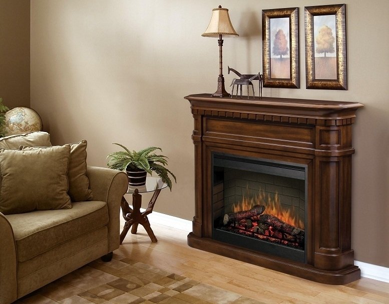 Dimplex Cabinet (Albany) электрокамин с широким очагом 3D