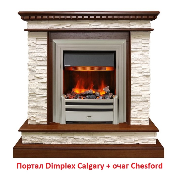 Dimplex Calgary для классика Opti-Myst, Optiflame классический портал для камина