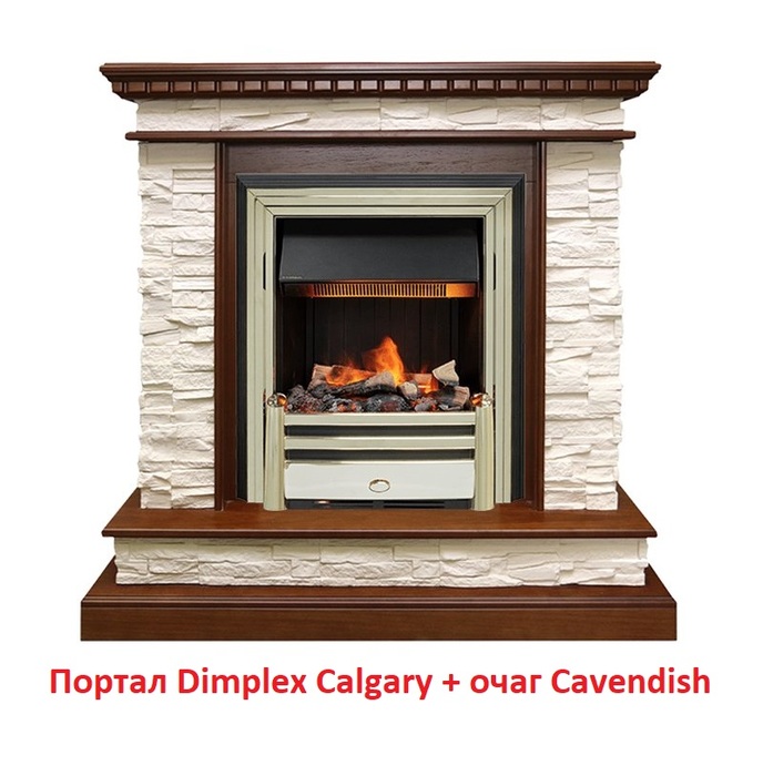 Dimplex Calgary для классика Opti-Myst, Optiflame классический портал для камина