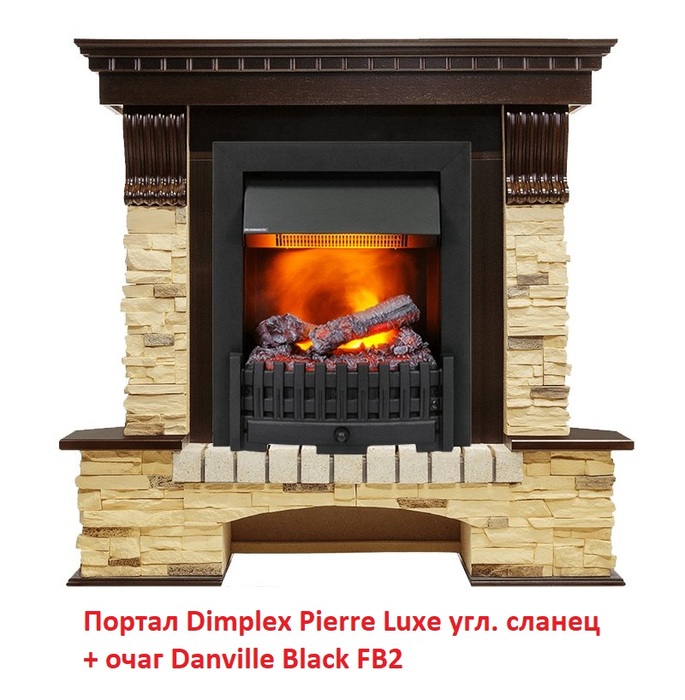 Dimplex Danville Black FB2 для комнаты очаг электрокамина черного цвета