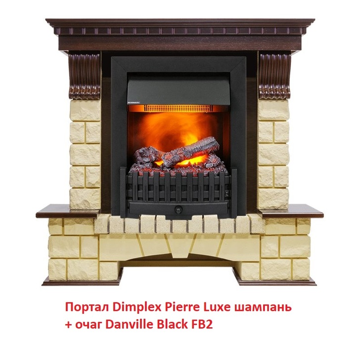 Dimplex Danville Black FB2 для комнаты очаг электрокамина черного цвета
