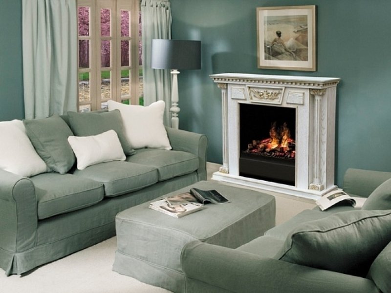 Dimplex Olympia Белый дуб широкий портал