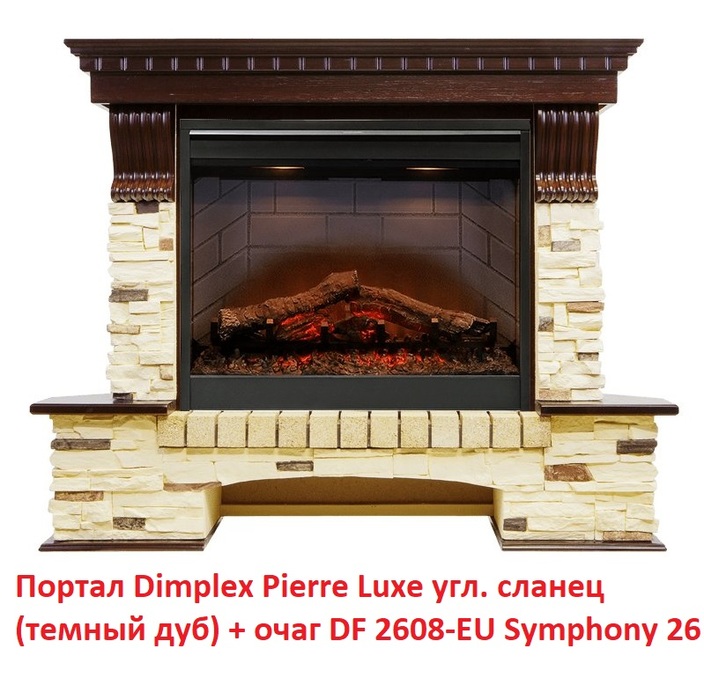 Dimplex Pierre Luxe угл. сланец (Sym. DF2608-EU) угловой классический портал