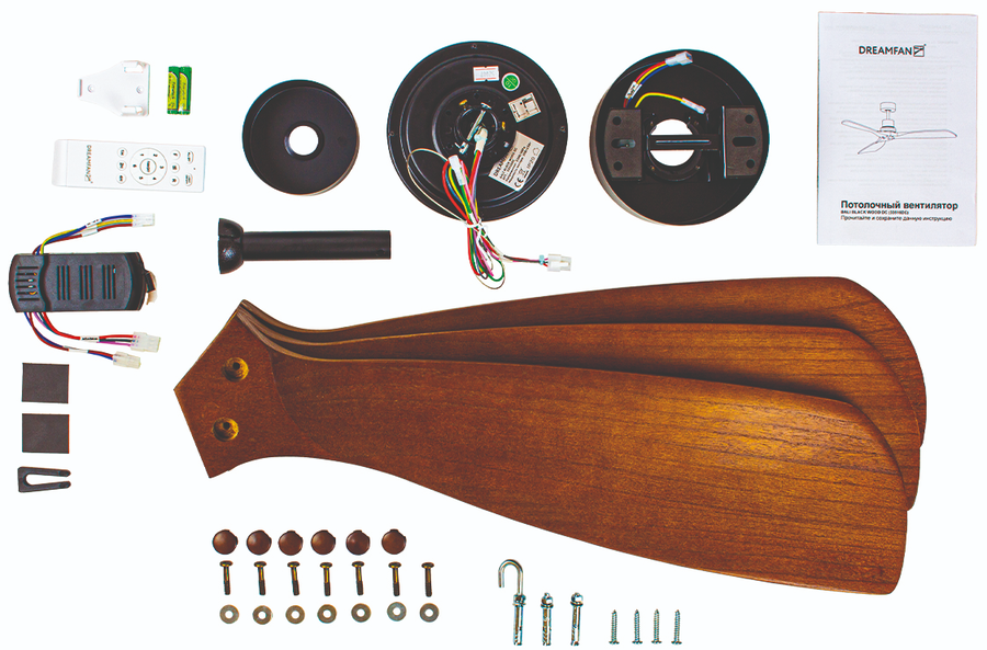 Dreamfan Bali Black Wood DC потолочный вентилятор