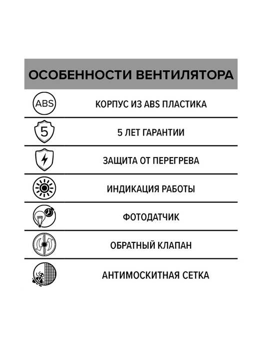 ERA STANDARD 4C ETF вытяжка для ванной диаметр 100 мм