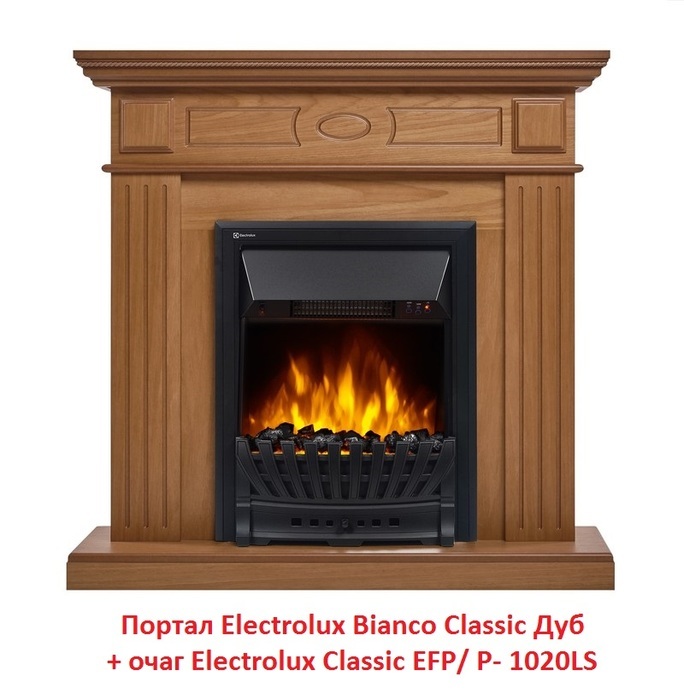 Firelight Bianco Classic Дуб классический портал для камина
