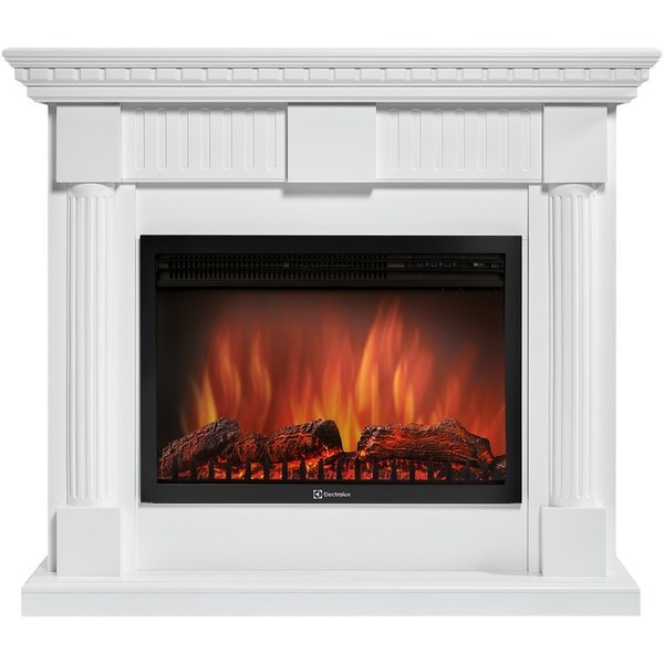 Electrolux EFP/P-3020LS с порталом Firelight Colonna 30 белый электрокамин с широким очагом 2D