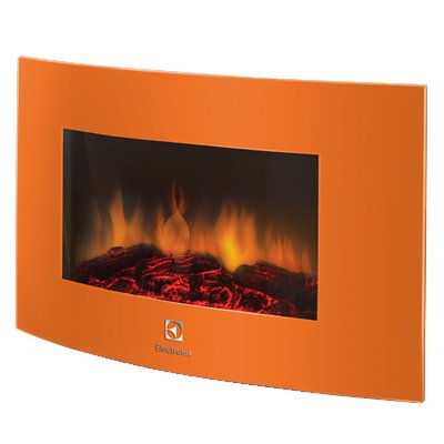 Electrolux EFP/W - 1200URLS оранж полукруглый настенный встраиваемый очаг электрокамина