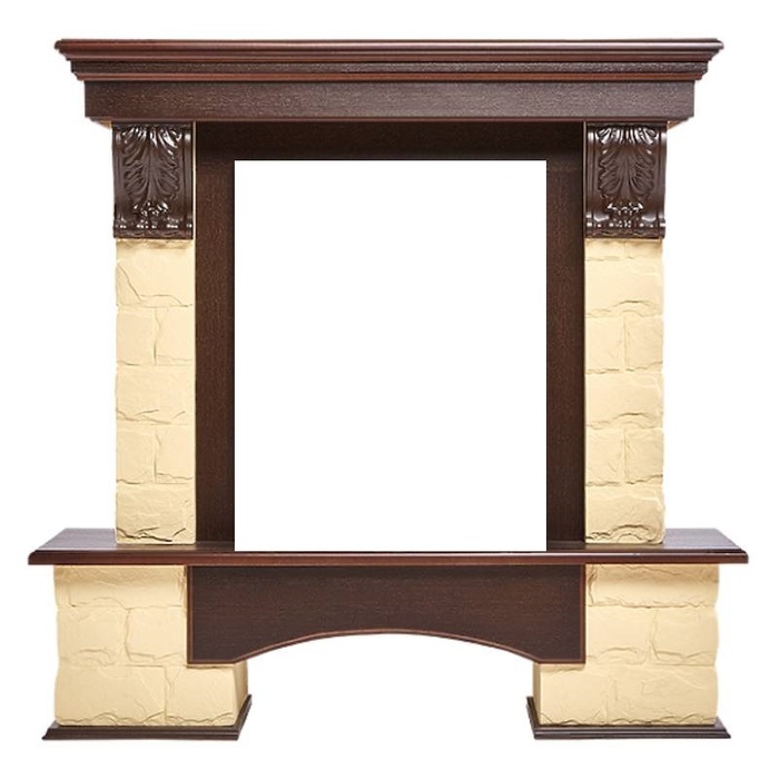 Firelight Forte Classic U (угловой) Бежевый/Тёмный дуб угловой классический портал