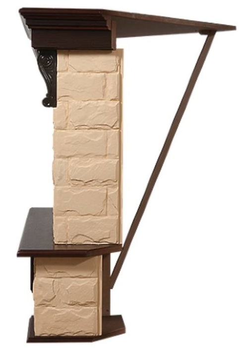 Firelight Forte Classic U (угловой) Бежевый/Тёмный дуб угловой классический портал