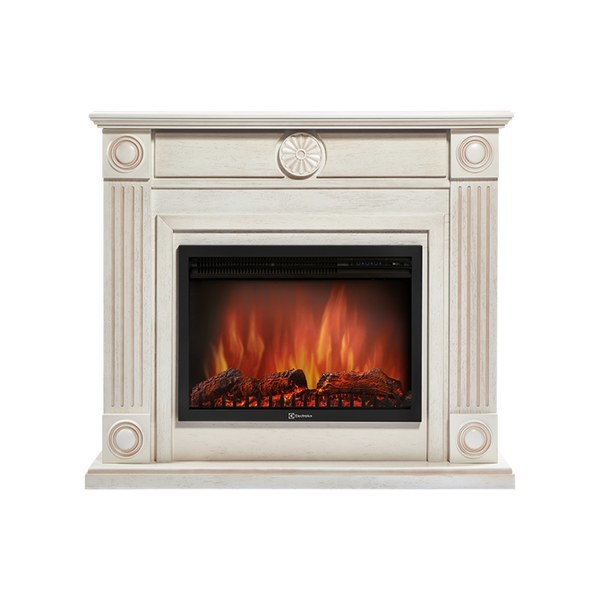 Electrolux EFP/P-2520LS с порталом Firelight Frame 25 шпон белёный дуб электрокамин с широким очагом 2D
