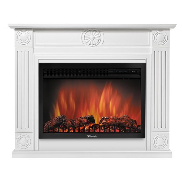 Electrolux EFP/P-3020LS с порталом Firelight Frame 30 белый электрокамин с широким очагом 2D