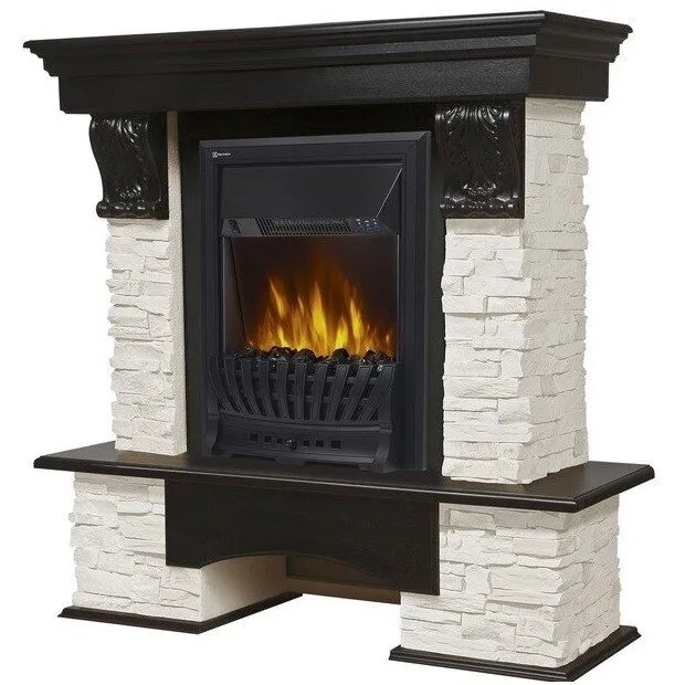 Firelight Pietra Classic белый/тёмный дуб классический портал для камина