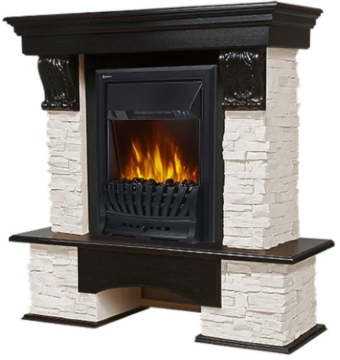 Firelight Pietra Classic белый/венге классический портал для камина