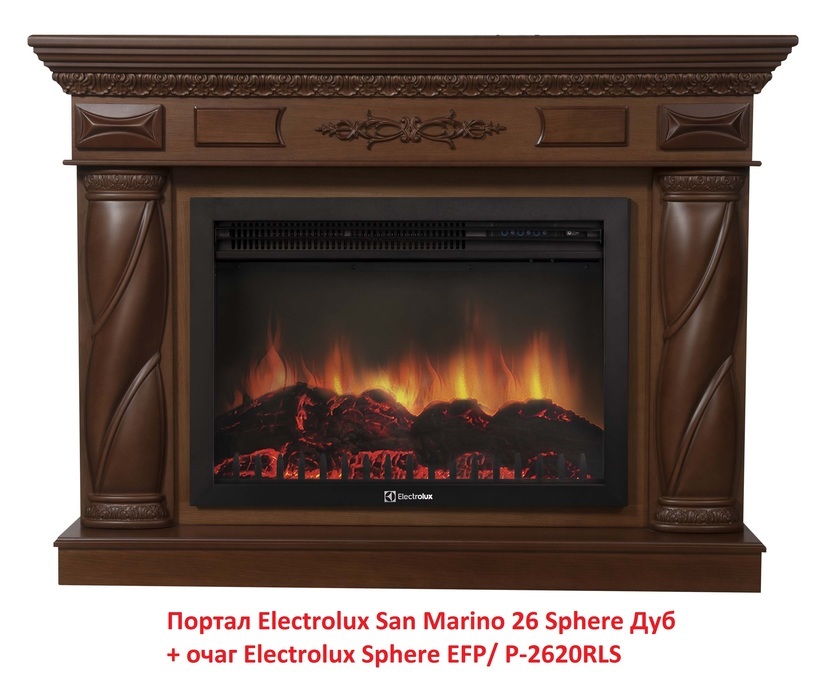 Electrolux Sphere EFP/P-2620RLS  с таймером электроочаг с эффектом пламени