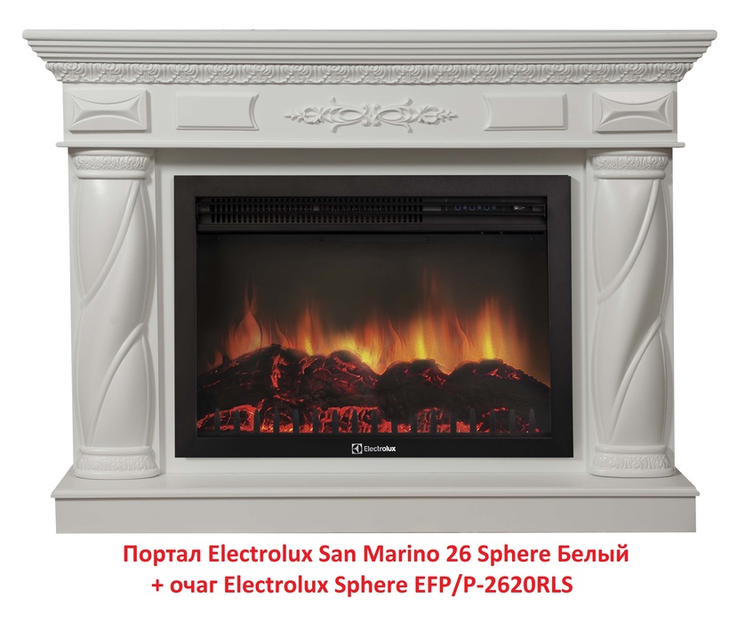 Electrolux Sphere EFP/P-2620RLS  с таймером электроочаг с эффектом пламени