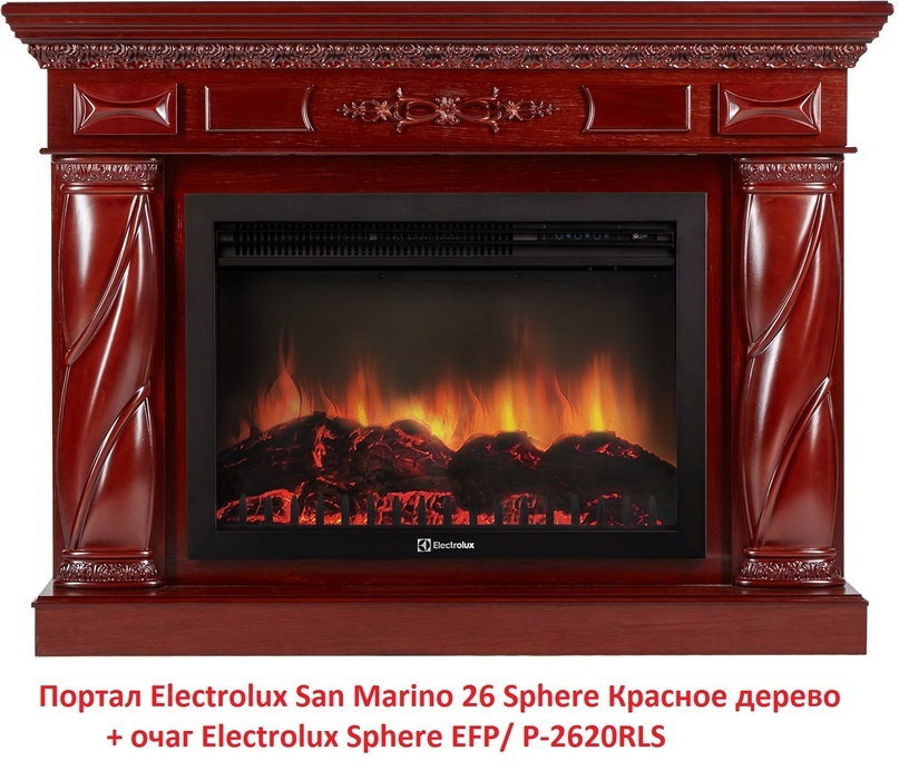 Electrolux Sphere EFP/P-2620RLS  с таймером электроочаг с эффектом пламени