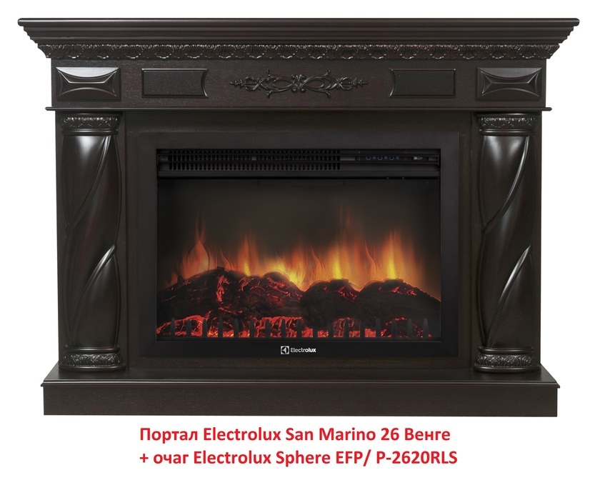 Electrolux Sphere EFP/P-2620RLS  с таймером электроочаг с эффектом пламени