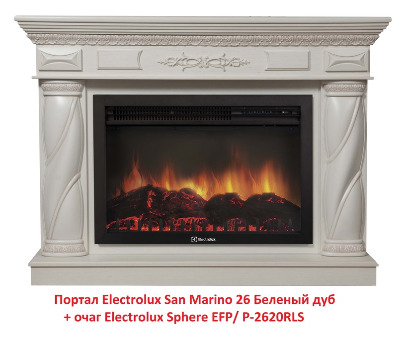 Electrolux Sphere EFP/P-2620RLS  с таймером электроочаг с эффектом пламени
