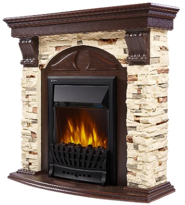 Firelight Torre Classic Сланец натуральный/Темный дуб классический портал для камина