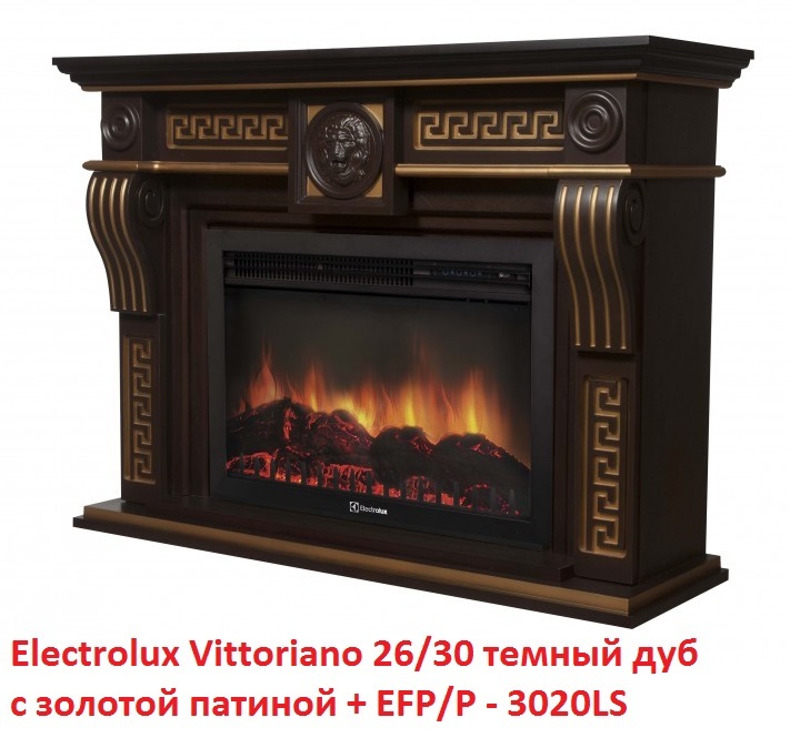 Electrolux Vittoriano 26/30 Тёмный дуб с золотой патиной широкий портал