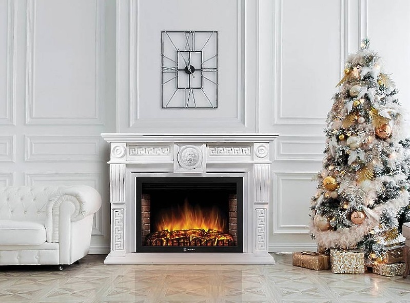Firelight Vittoriano 30 Белый широкий портал