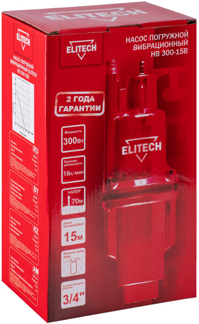 Elitech НВ 300-15В погружной насос