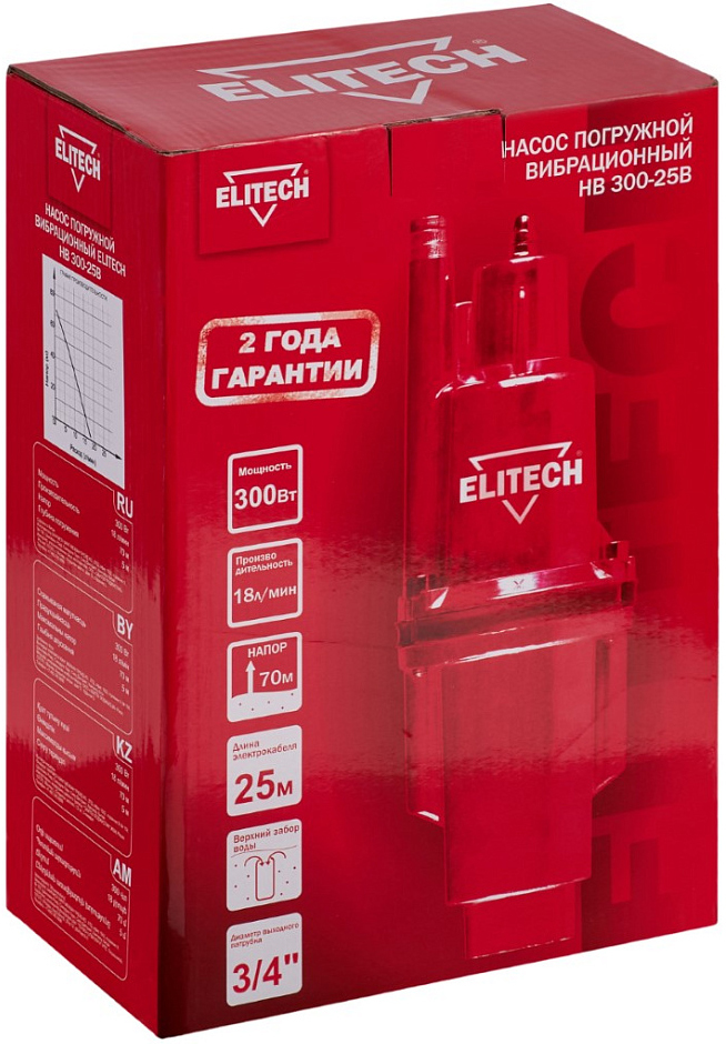 Elitech НВ 300-25В погружной насос