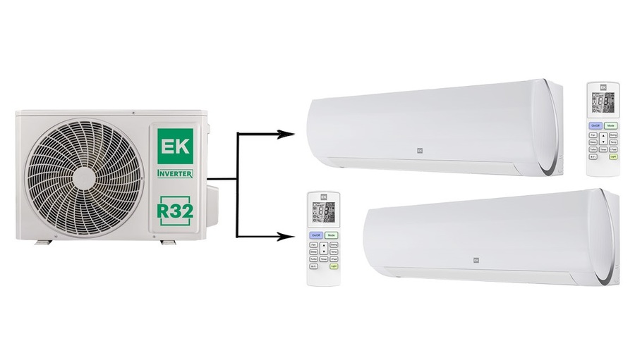 Euroklimat EKSF-20HNSх2/EKOG-40HIS2 мульти сплит система на 2 комнаты