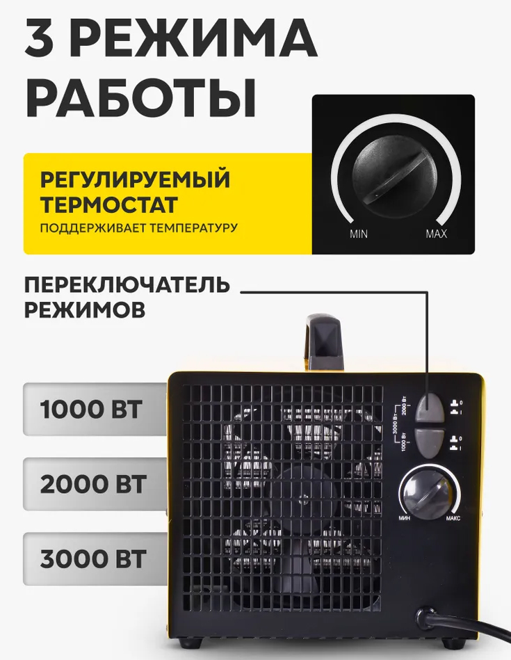 Eurolux ТЭПК-EU-3000 электрическая тепловая пушка
