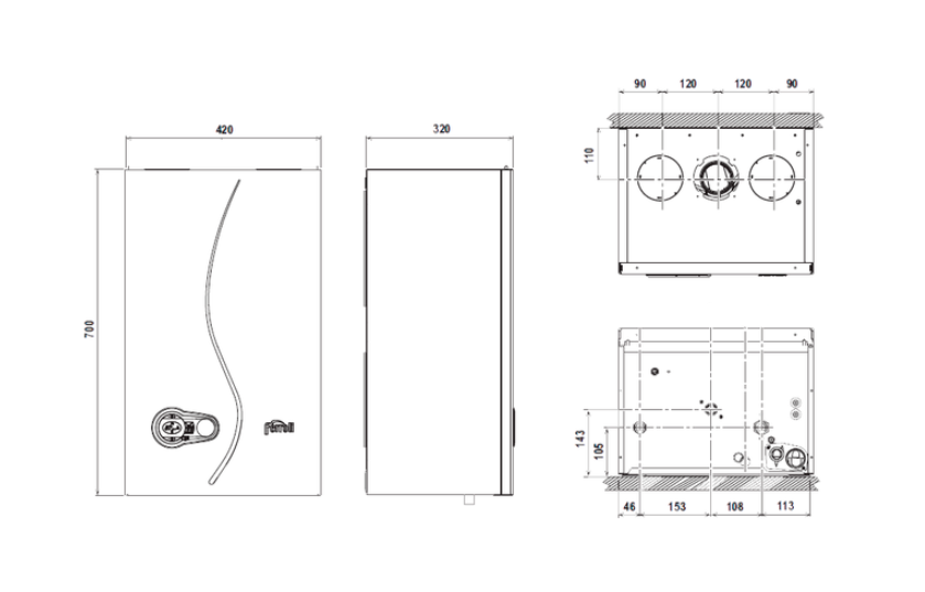 Ferroli Bluehelix TECH S 45H (0T2D5IWA) настенный газовый котел