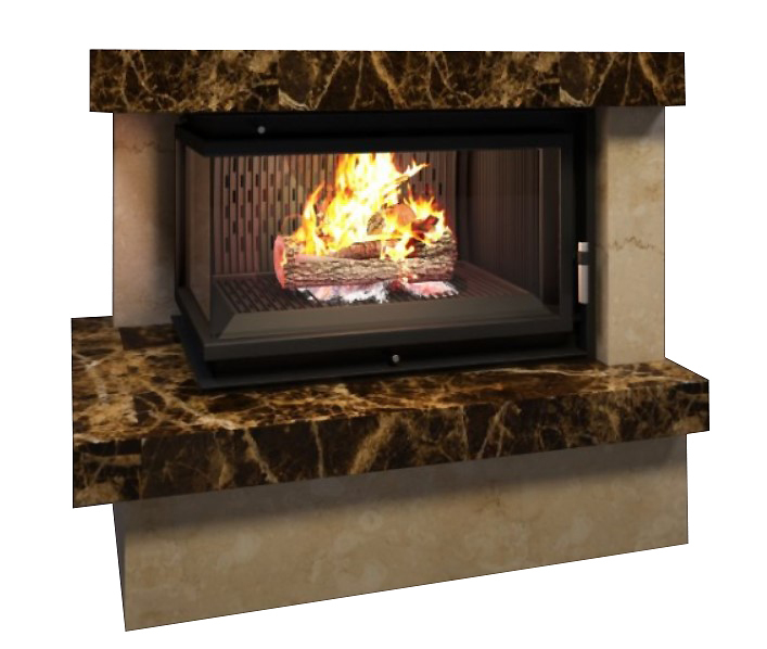 Firebird Ладога с Zuzia Crema Nova/Emperador Dark готовый дровяной каминокомплект