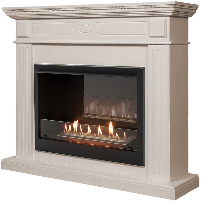 Firelight BFP/P-2520 с порталом Bianco 25 шпон белёный дуб напольный биокамин
