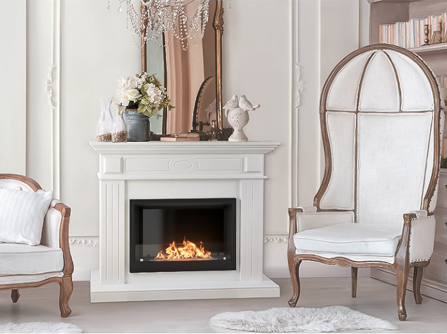 Firelight BFP/P-2520 с порталом Bianco 25 шпон белёный дуб напольный биокамин