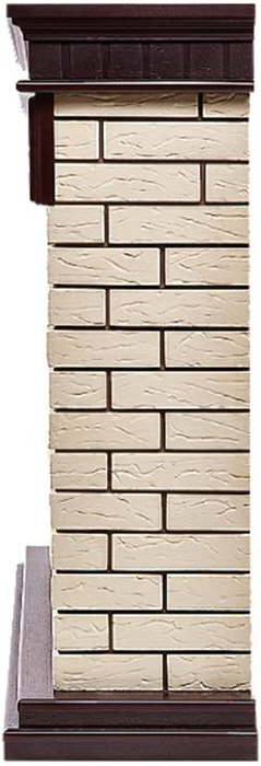 Firelight BFP/P-2520 с порталом Bricks 25 камень бежевый, шпон темный дуб напольный биокамин