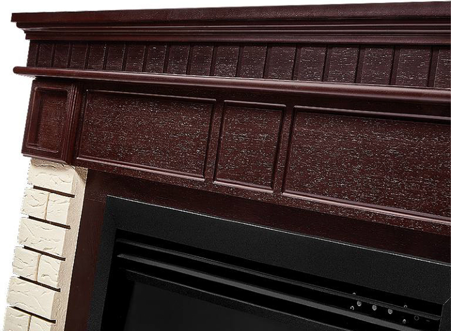 Firelight BFP/P-2520 с порталом Bricks 25 камень бежевый, шпон темный дуб напольный биокамин