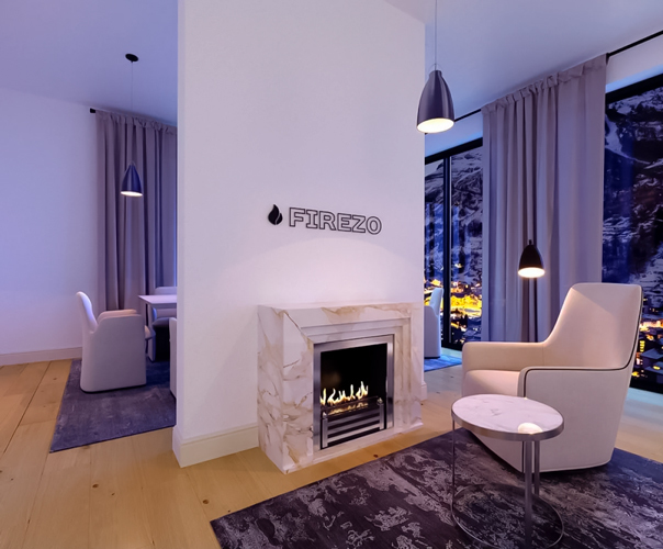 Firezo Delite 1400 серебристый напольный биокамин