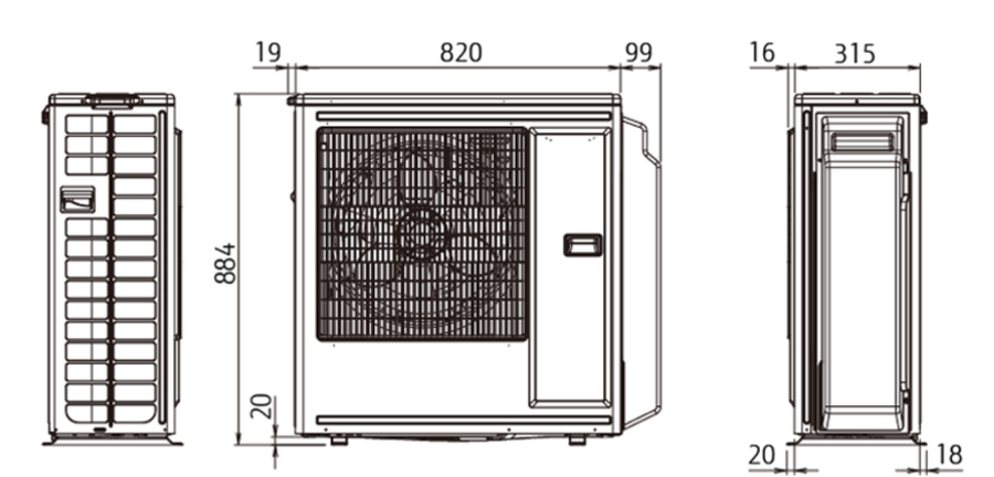 Fujitsu AOYG30KBTA4 внешний блок мульти сплит-системы
