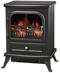 Garden Way Yorkshire темный электрический камин со стеклом