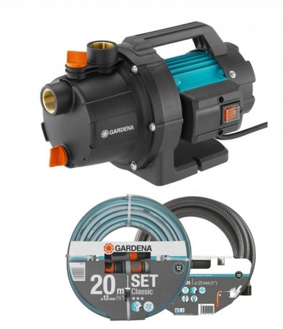 Gardena 3000/4 Classic (09011-29.000.00) с комплектом для подключения поверхностный насос