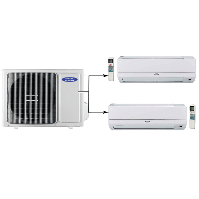 General Climate GU-M2E14H1/GC-ME07HR*2шт мульти сплит-система на 2 комнаты