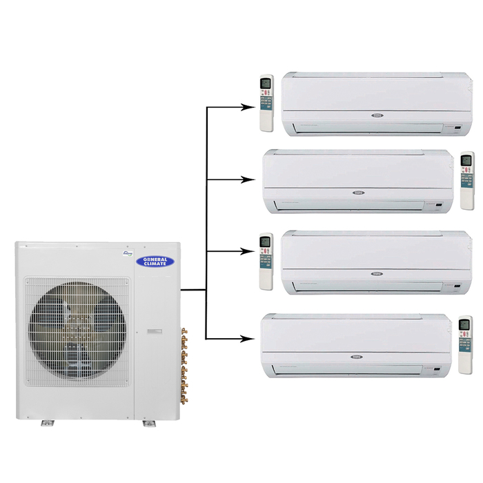 General Climate GU-M4E36H1/GC-ME07HRI*4шт мульти сплит-система на 4 комнаты