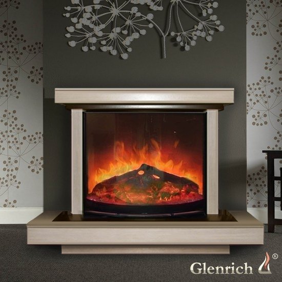 Glenrich Атлант (Rondo S36) Беленный дуб дизайнерский профессиональный каминокомплект