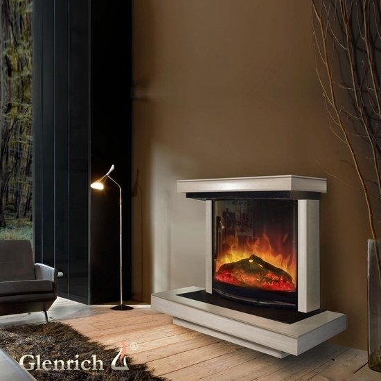 Glenrich Атлант (Rondo S36) Беленный дуб дизайнерский профессиональный каминокомплект