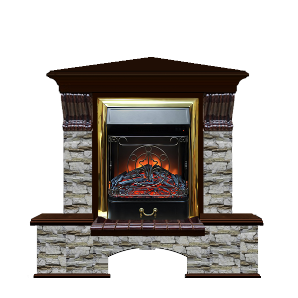 Glenrich Бостон К угловой (Magestic BL,BR) камень-Алтай/цвет-Дуб 46 из высокопрочных материалов красивый электрокамин