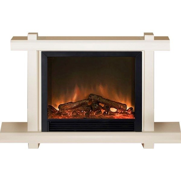 Glenrich Капри Delux (Sharm33 Black) Беленный дуб в офис электрокамин